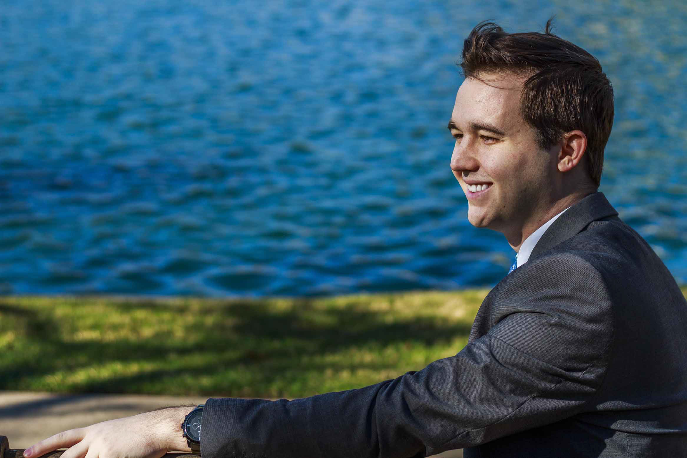 Adding color to blur the background during a headshot