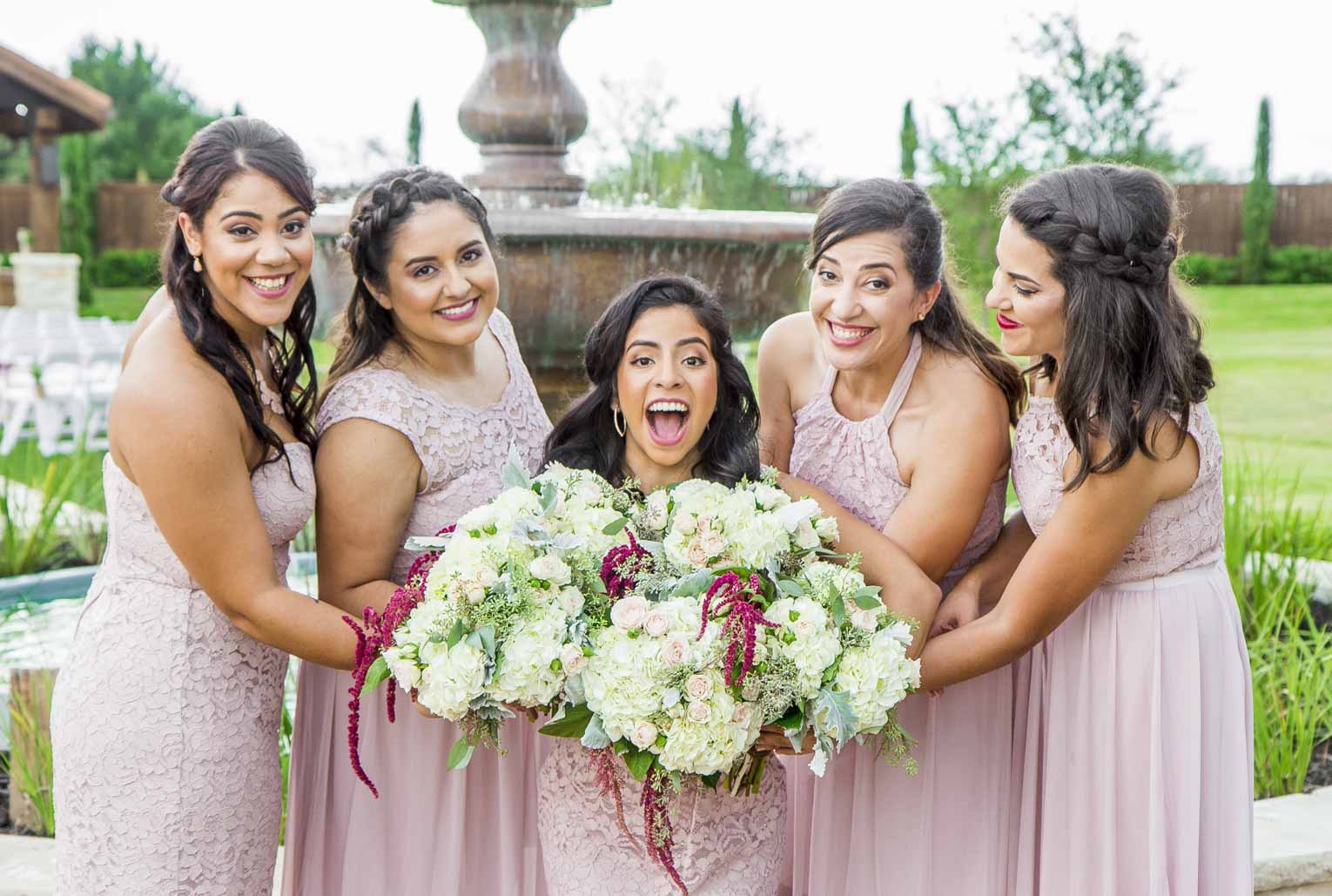 geneva wedding photographer, pink bridesmaids annecy